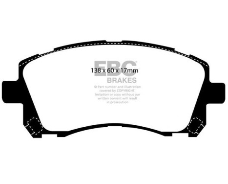 Brake Pad Set, disc brake Orangstuff DP91134 EBC, Image 5