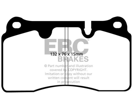 Brake Pad Set, disc brake Orangstuff DP91908 EBC, Image 5