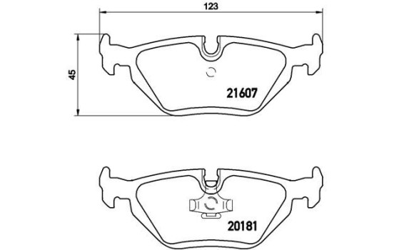 Brake Pad Set, disc brake P 06 013 Brembo, Image 2