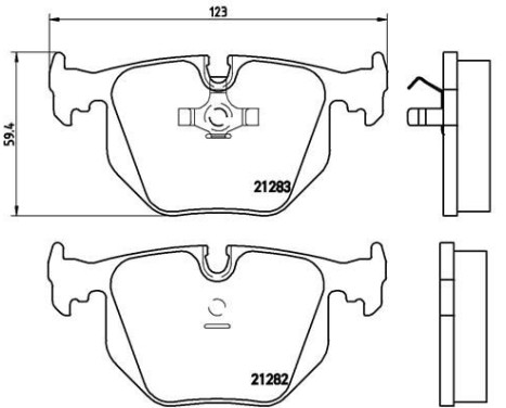 Brake Pad Set, disc brake P 06 016 Brembo, Image 2