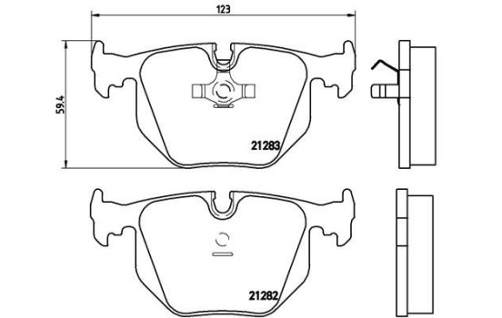 Brake Pad Set, disc brake P 06 016 Brembo, Image 2