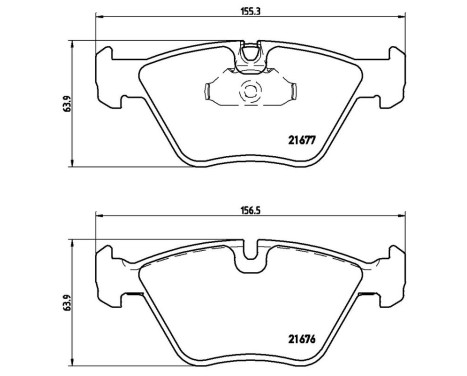 Brake Pad Set, disc brake P 06 022 Brembo, Image 3