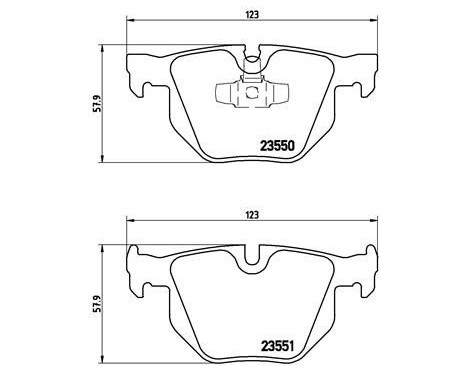 Brake Pad Set, disc brake P 06 039 Brembo, Image 2