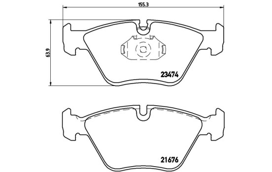 Brake Pad Set, disc brake P 06 042 Brembo, Image 2
