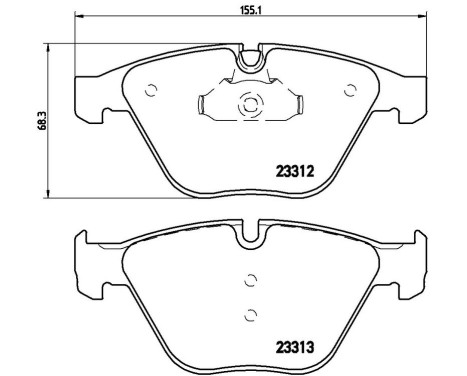 Brake Pad Set, disc brake P 06 054 Brembo, Image 3