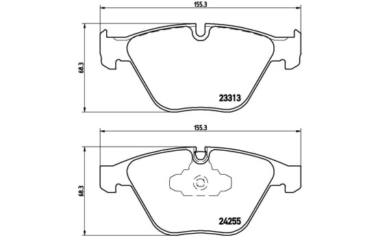 Brake Pad Set, disc brake P 06 055 Brembo, Image 3