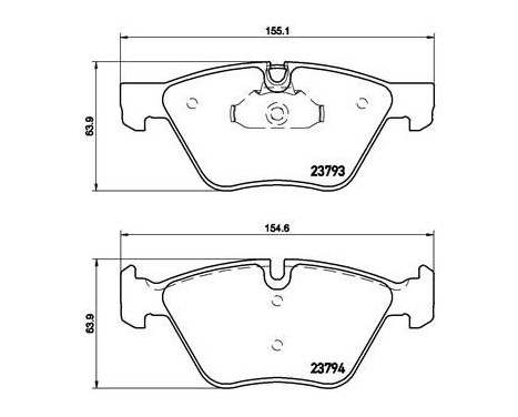 Brake Pad Set, disc brake P 06 057 Brembo, Image 2