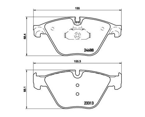 Brake Pad Set, disc brake P 06 074 Brembo, Image 2