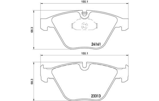 Brake Pad Set, disc brake P 06 081 Brembo, Image 2
