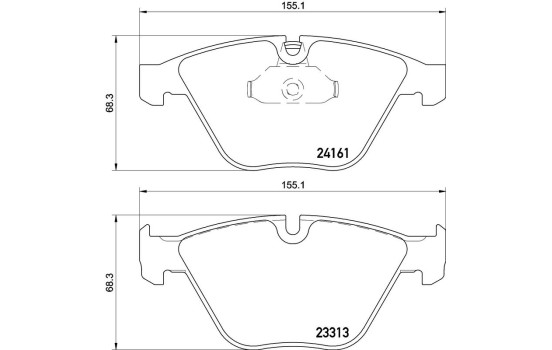 Brake Pad Set, disc brake P 06 081 Brembo, Image 3