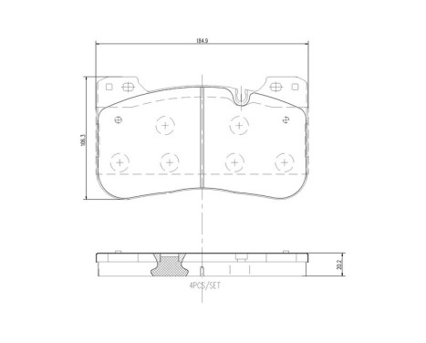 Brake pad set, disc brake P 06 100 Brembo