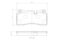 Brake pad set, disc brake P 06 111 Brembo