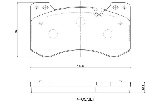 Brake pad set, disc brake P 06 119 Brembo, Image 4