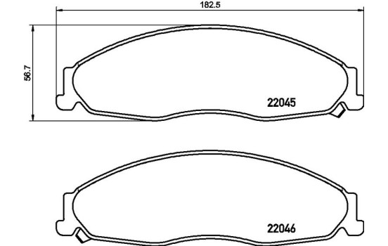 Brake Pad Set, disc brake P 09 011 Brembo