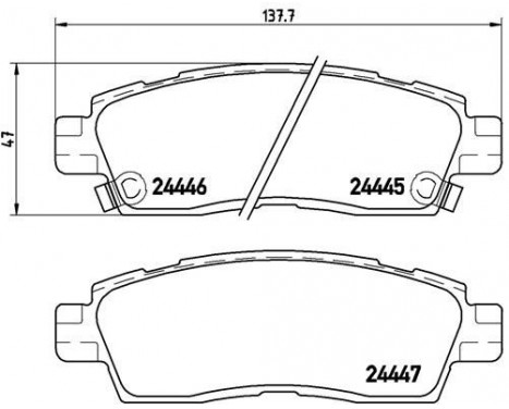 Brake Pad Set, disc brake P 10 010 Brembo, Image 2