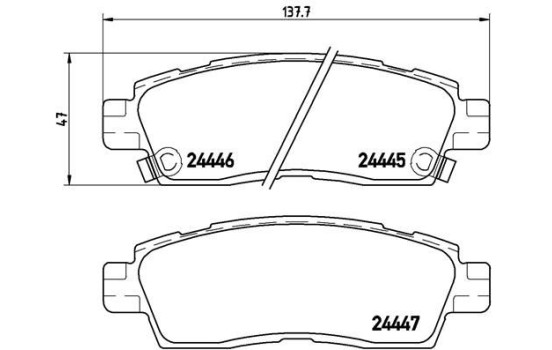 Brake Pad Set, disc brake P 10 010 Brembo, Image 2