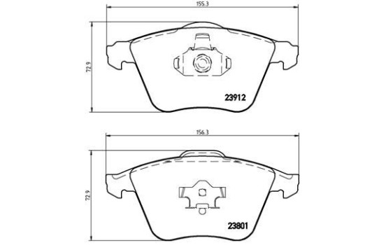 Brake Pad Set, disc brake P 10 012 Brembo, Image 2