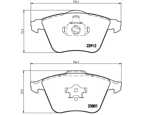Brake Pad Set, disc brake P 10 012 Brembo, Image 3