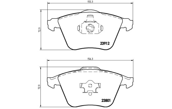 Brake Pad Set, disc brake P 10 012 Brembo, Image 3