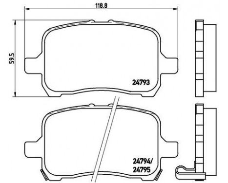 Brake Pad Set, disc brake P 10 015 Brembo, Image 2