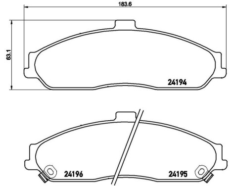 Brake Pad Set, disc brake P 10 052 Brembo, Image 3