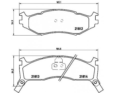 Brake Pad Set, disc brake P 11 006 Brembo, Image 2