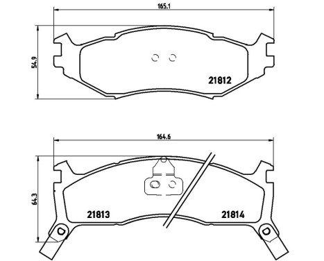Brake Pad Set, disc brake P 11 006 Brembo, Image 3