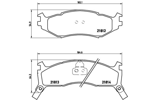 Brake Pad Set, disc brake P 11 006 Brembo, Image 3