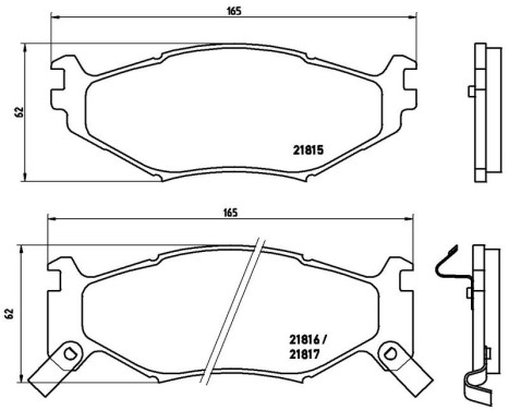 Brake Pad Set, disc brake P 11 007 Brembo, Image 3