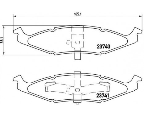 Brake Pad Set, disc brake P 11 009 Brembo, Image 2