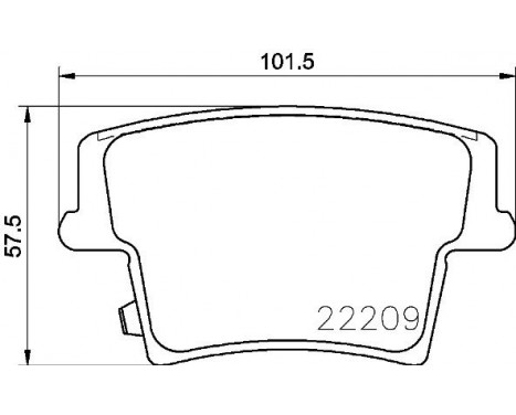 Brake Pad Set, disc brake P 11 040 Brembo, Image 2