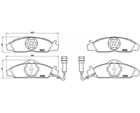 Brake Pad Set, disc brake P 15 003 Brembo, Image 2