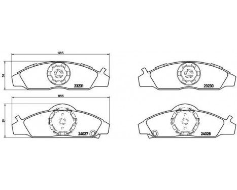 Brake Pad Set, disc brake P 15 008 Brembo, Image 2