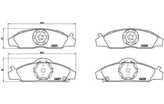 Brake Pad Set, disc brake P 15 008 Brembo, Image 2