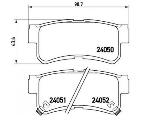 Brake Pad Set, disc brake P 15 009 Brembo, Image 2