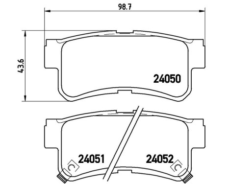 Brake Pad Set, disc brake P 15 009 Brembo, Image 3