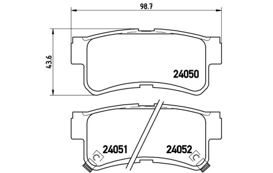 Brake Pad Set, disc brake P 15 009 Brembo, Image 3