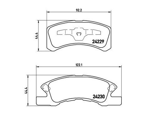 Brake Pad Set, disc brake P 16 011 Brembo, Image 2