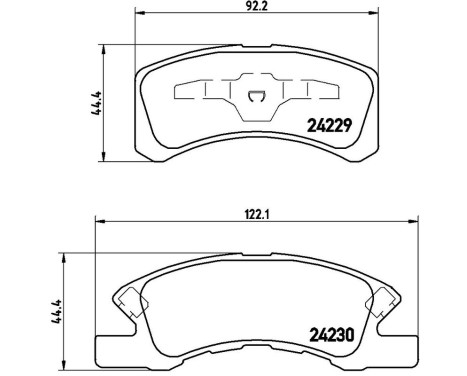 Brake Pad Set, disc brake P 16 011 Brembo, Image 3