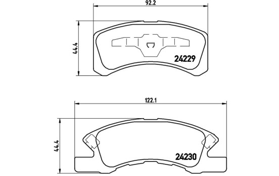 Brake Pad Set, disc brake P 16 011 Brembo, Image 2
