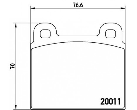 Brake Pad Set, disc brake P 23 001 Brembo, Image 2