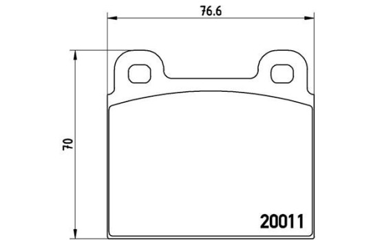 Brake Pad Set, disc brake P 23 001 Brembo, Image 2