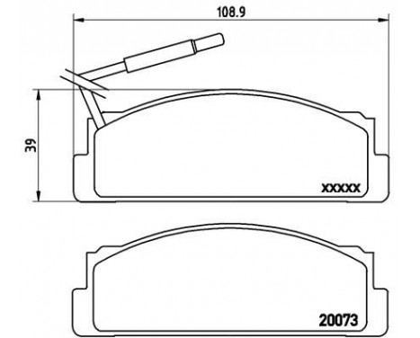 Brake Pad Set, disc brake P 23 005 Brembo, Image 2