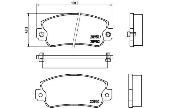 Brake Pad Set, disc brake P 23 013 Brembo, Image 3