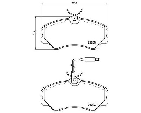 Brake Pad Set, disc brake P 23 023 Brembo, Image 2