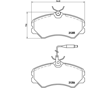 Brake Pad Set, disc brake P 23 023 Brembo, Image 3