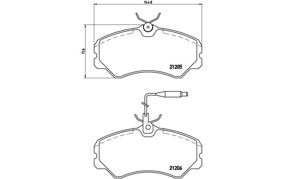 Brake Pad Set, disc brake P 23 023 Brembo, Image 2