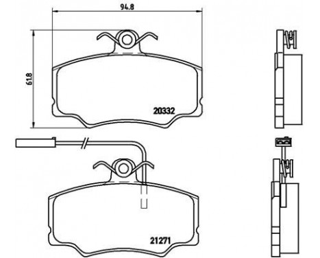 Brake Pad Set, disc brake P 23 048 Brembo, Image 2