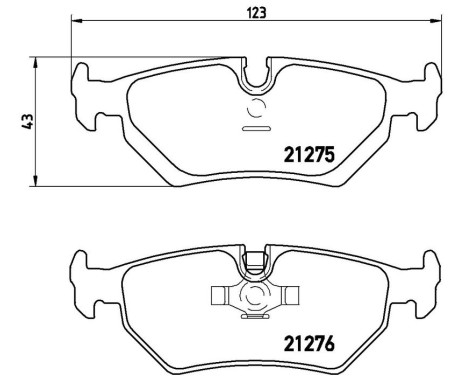 Brake Pad Set, disc brake P 23 062 Brembo, Image 3