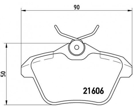 Brake Pad Set, disc brake P 23 067 Brembo, Image 2